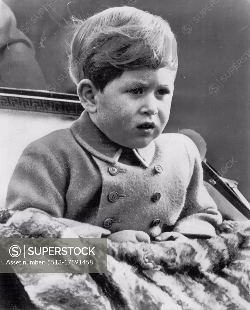 Future Prince of Wales -- Prince Charles, son of Britain's new Queen, Elizabeth, who is expected someday to become Prince of Wales, is shown here in a birthday picture made as he sat in his pram in St. James' Park, London, November 14. Prince Charles now becomes first in line to succeed to the throne. February 6, 1952. (Photo by AP Wirephoto).