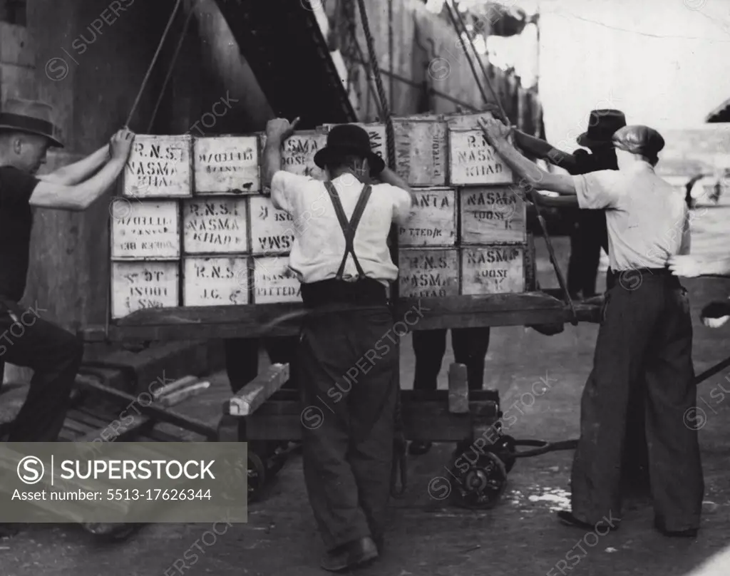 Trades - Wharf Labourers. James Dark ***** from SS Nardana Pyrmont. December 12, 1938. 