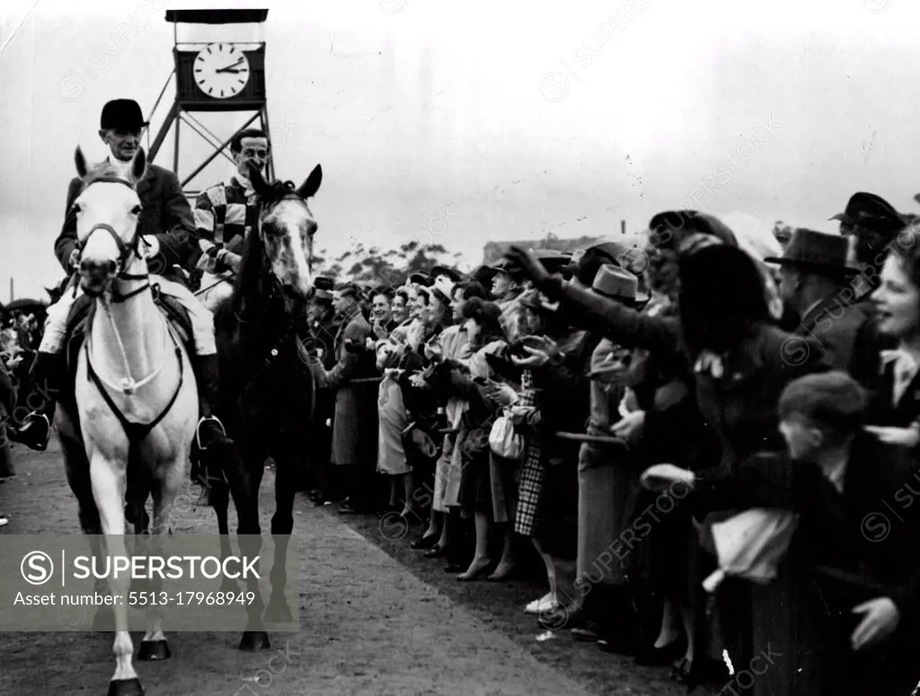 Returning to scale of Melb Cup ***** October 6, 1947.