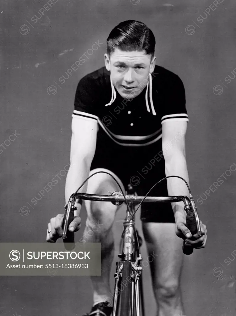 Alf. Strom, the strong Marrickville rider, who should do well in the State road championships. He will ride in the third heat tomorrow. August 01, 1938.