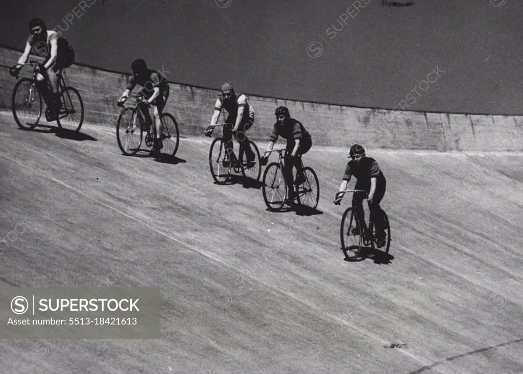 The XVth Olympics may see new records set by cyclists on this steeply-banked track. In addition to tracks, Helsinki is spending thousands on building new "flats" to house international competitors.The cycling track has exceptional banking to produce very fast times. June 12, 1949.
