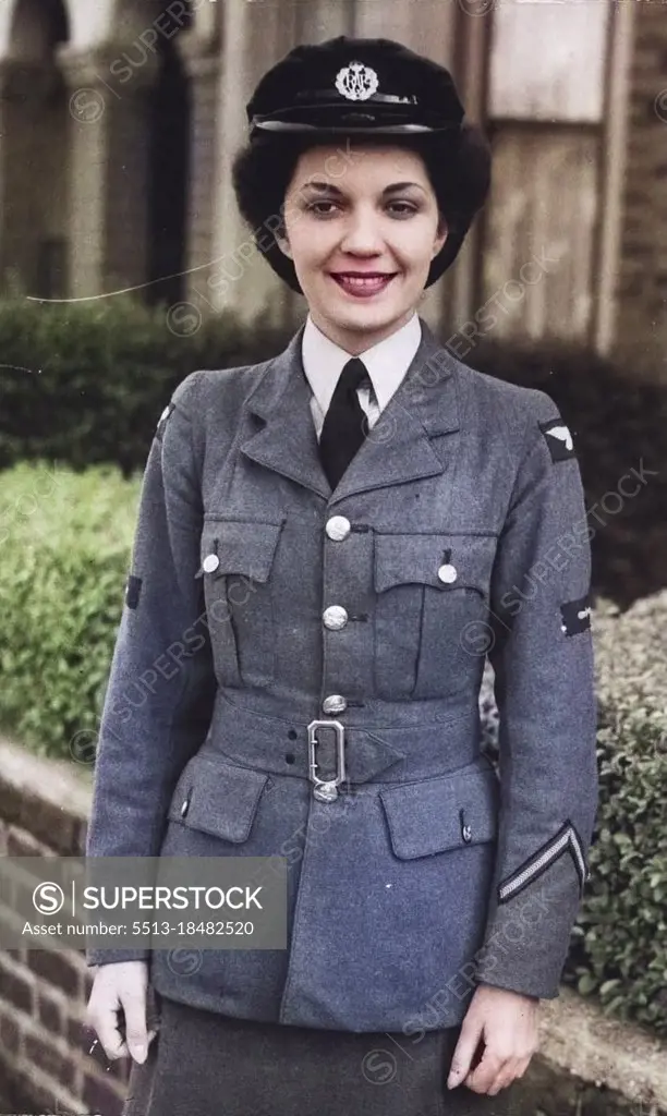 Air Ministry Search Revels Pin-up Girl - Leading-aircrafts woman Poggy Burkett at her Enfield home. A large and sudden increase has occurred in the mail of Leading-air crafts woman Peggy Burkett of the Women's Auxiliary Air Force, 21-year-old pay accounts clerk at the Royal Air Force establishment, Uxbridge, Middlesex, who was photographed in connexion with an Air Ministry search for a suitable recruiting poster model. She has had many letters of admiration, especially from the North Country, and has been requested by the ship's company of 'Enfield' , a Fleet Auxiliary coaster, to become their pin-up girl. September 16, 1946.