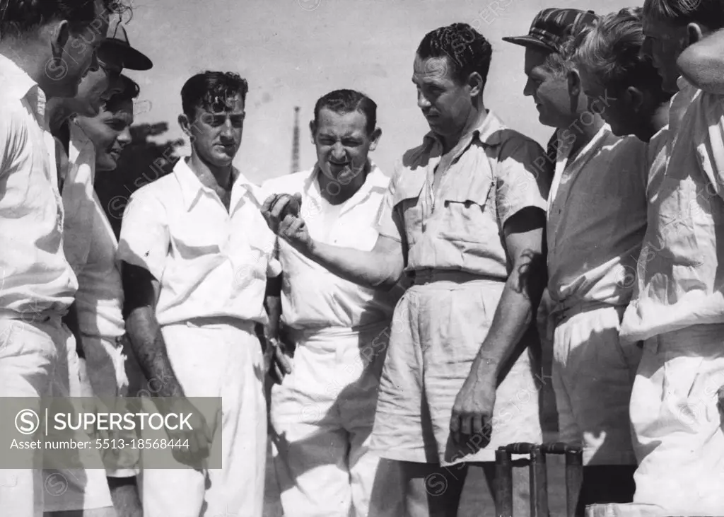 J. "Ginty" Lush. Cricket.Ginty Lush cricketer ***** curator at ***** in the inter service *****. March 28, 1951.