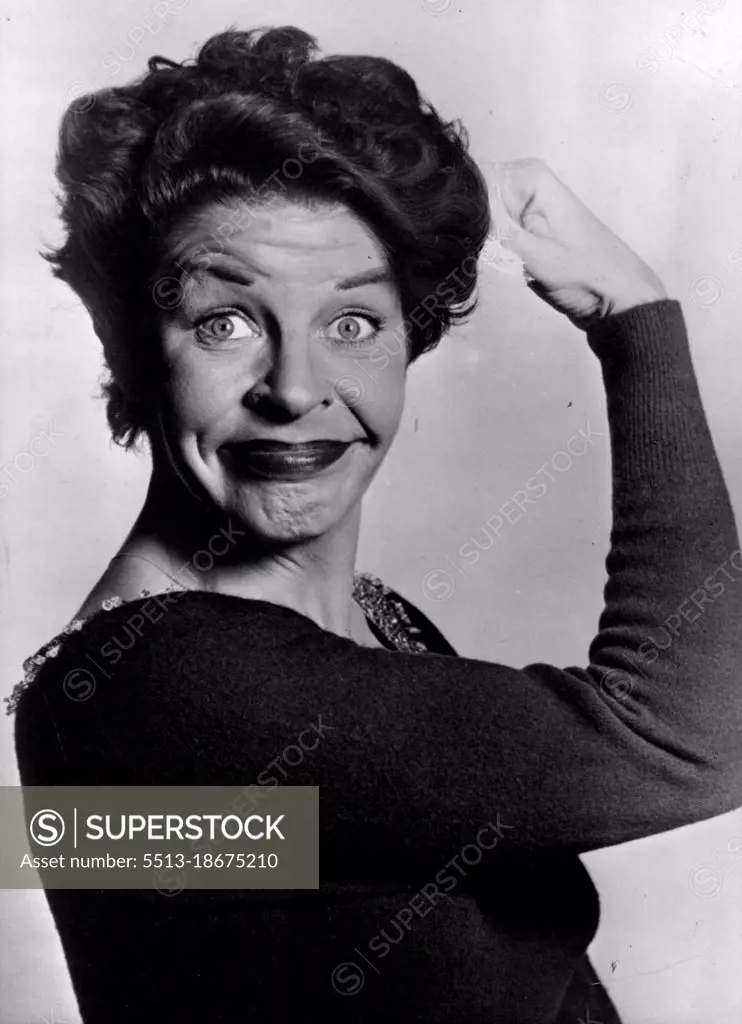 Martha Raye - American Screen and Television Comedienne -- She made her first film in 1936; at present appearing in her own show on television. July 8, 1955. (Photo by Camera Press).