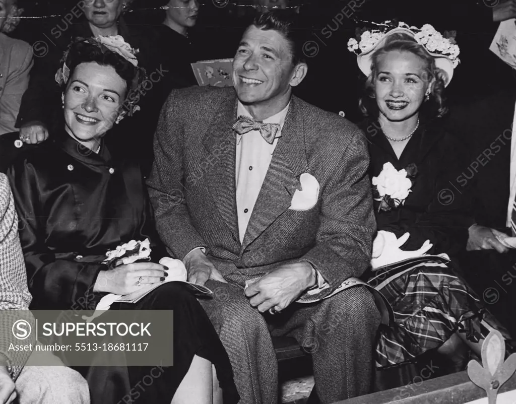 Nancy Davis, Ronald Reagan, Jane Powell. September 01, 1950.