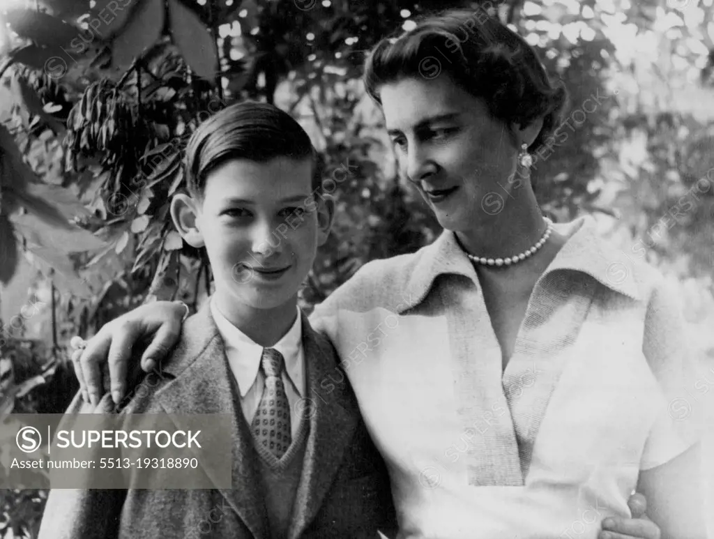 The Duchess Of Kent And Prince Michael -- This new study of her Royal highness the duchess of Kent and her younger son Prince Michael was made by Mr. Cecil Beaton in the Garden at Kensington palace, London, July 29, 1955. August 12, 1955. (Photo by Cecil Beaton, Associated Press Photo).