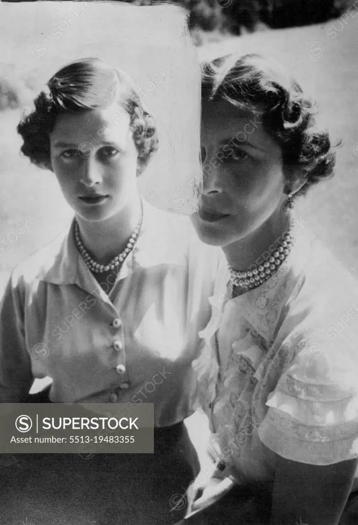 Duchess Of Kent and her Daughter New Picture - The Duchess of Kent and her 16-year-old daughter. Princess Alexandra are seen in the garden of their home here in this new picture taken by Baron. June 2, 1952. (Photo by Daily Express)