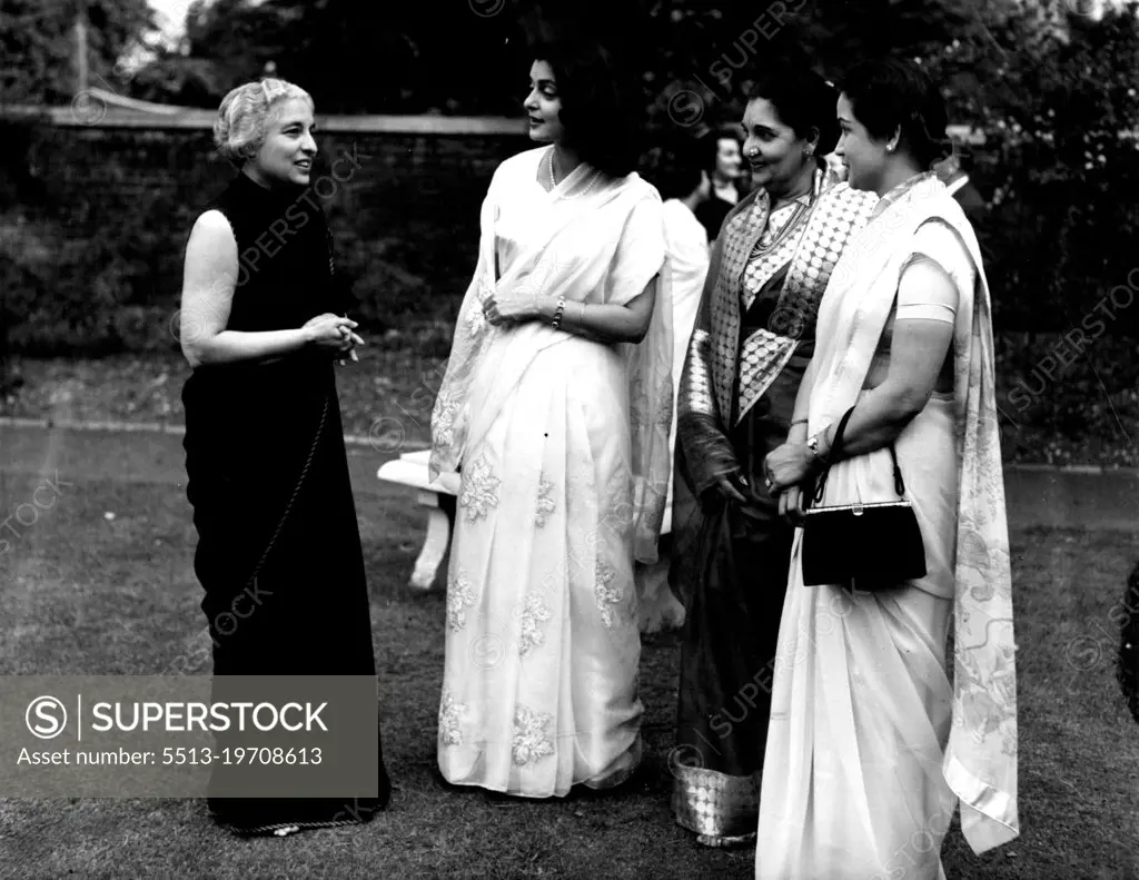 Indian Embassy Reception - The Indian Ambassador held a recepiton, last July 13, 1954. (Photo by Evening Standard).
