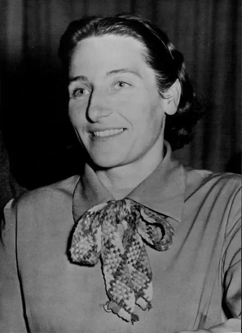 Dana Zatopkova, Czechoslovak Javelin Thrower -- She is the wife of Emil Zatopek, the Czech champion runner. December 22, 1954. (Photo by Camera Press).