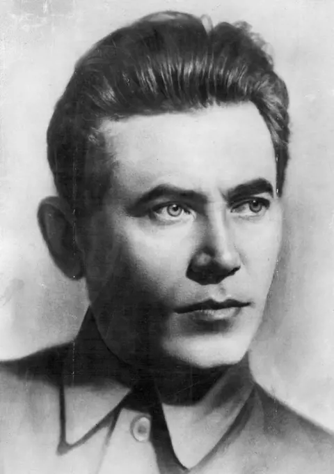 Nikolai Yezhov, a young man, whom the Soviet recently promoted to the important post of Commissar General of State Security. April 14, 1937.