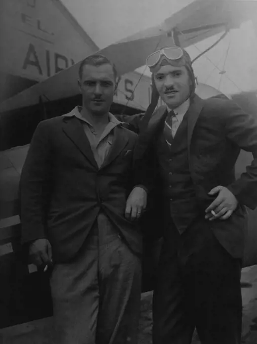 Southern Cross Jr. Guy Menzies (right) & Albert James. March 4, 1931.