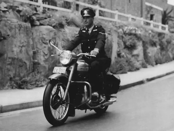 Motor Cycle Police. September 21, 1955.