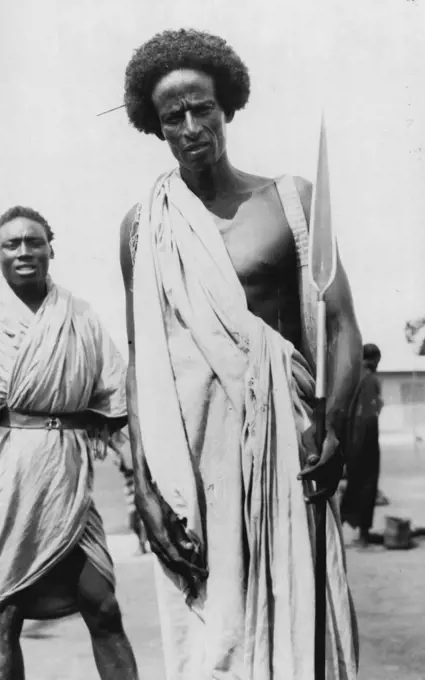 Fine Type Of Italian Somaliland Native -- The Chief Industry of these natives is sheep rearing. November 27, 1931. (Photo by Smith's Photo Service).;Fine Type Of Italian Somaliland Native -- The Chief Industry of these natives is sheep rearing.
