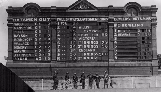 Sporting Board Victoria. Cricket Grounds. February 10, 1925.