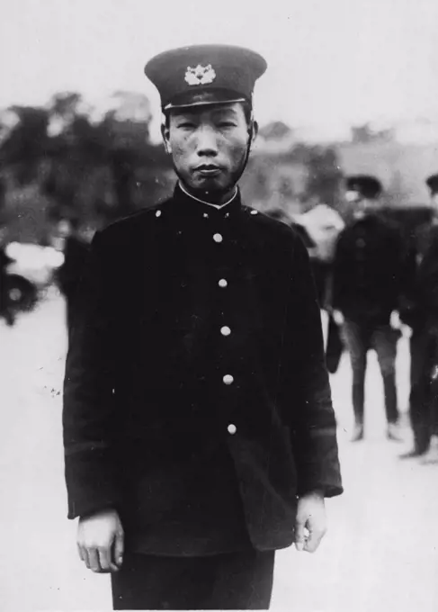 Attempted Assassination of the Emperor of Japan - The policeman who caught the Assassin after the attempt on the emperor's life. March 17, 1932. (Photo by Associated Press Photo).