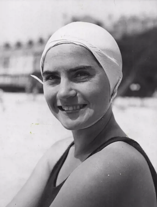 Eileen Fenton ... Yorkshire. Competitor in The Daily Mail Cross-Channel Swimming Race, 1951. July 18, 1951.