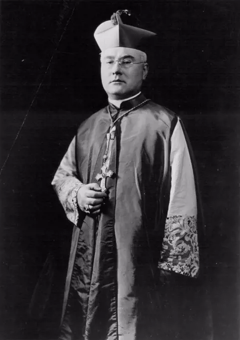 New York's New ArchbishopThe Most Rev. Francis J. Spellman Auxiliary Bishop of the Roman Catholic Archdiocese of Boston since 1932, who was appointed Archbishop of New York, to succeed the late Patrick Cardinal Haves, April 24. April 25, 1939. (Photo by ACME).