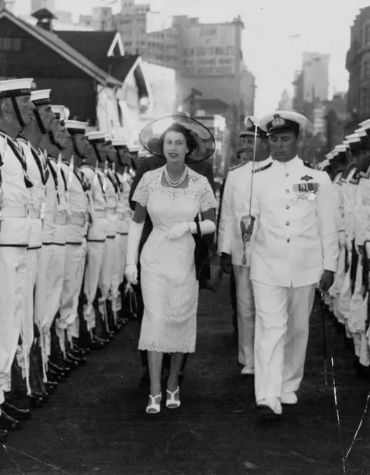 Queen Elizabeth II - Aust. Tour 1954. April 21, 1954.