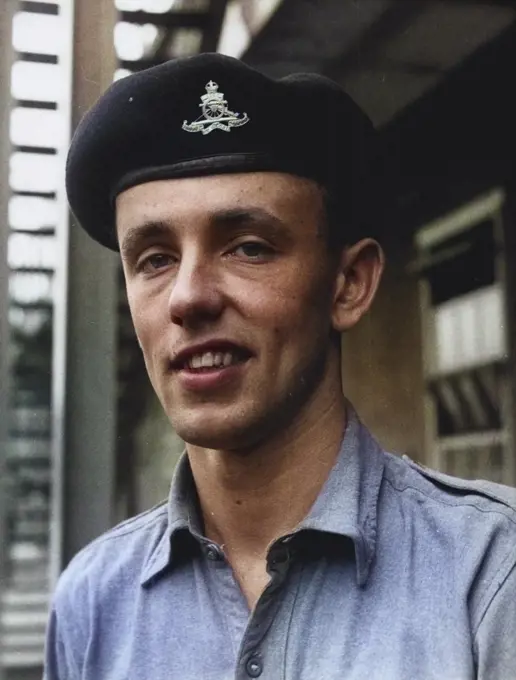 Gunner Terence Smith; "I've done an awful lot of whitewashing." August 08, 1955.