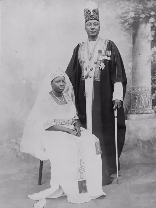 The Kabada and his Queen.The King and Queen of Uganda, Locally called the Kabada or Paramount Chief. He is a Christian, but the two previous kings were notorious for burning Christians and slaughtering whole communities of innocent people. December 02, 1928. (Photo by BE World Photos).