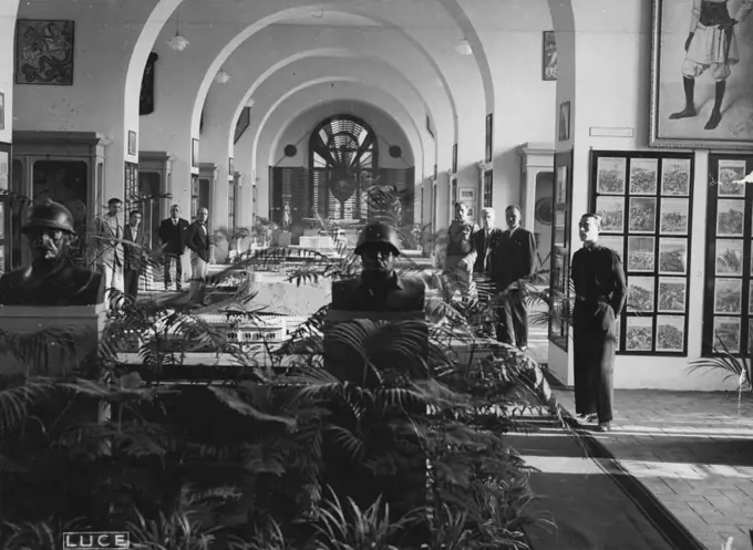 International Colonial Exhibition At Naples -- An interior view of the International Colonial Exhibition at Naples which has been opened by the King of Italy. October 04, 1934.