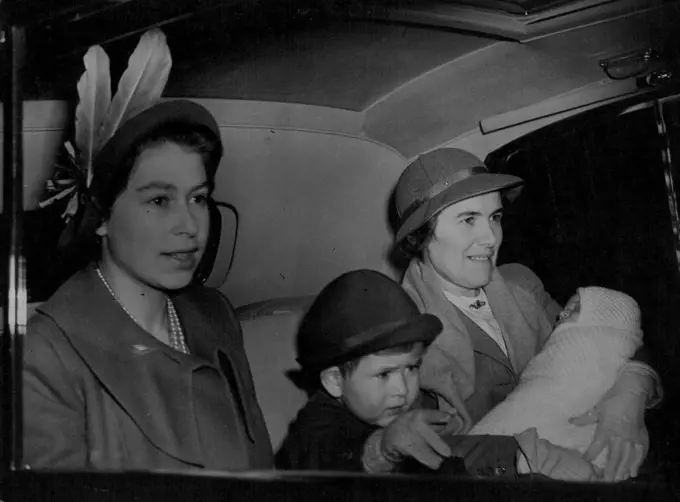 Prince Charles With Mother - British Royalty. October 1, 1950. (Photo by Paul Popper Ltd.).