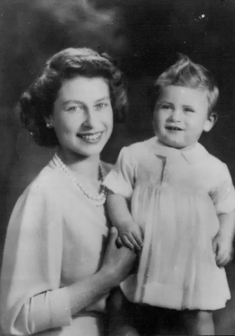 Prince Charles Celebrates His First Birthday :A happy birthday portrait of Prince Charles with his mother H.R.H. Princess Elizabeth.Prince Charles, son of H.R.H. Princess Elizabeth and Prince Philip, Duke of Edinburgh, celebrates his first birthday on Monday 14th November. November 12, 1949. (Photo by Sport & General Press Agency, Limited).