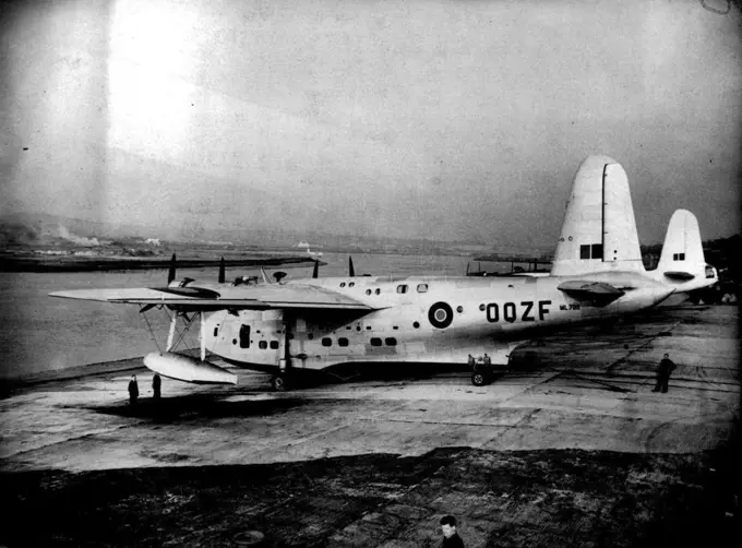 The Sandringham flying boat. December 3, 1945. (Photo by Sport & General Press Agency, Limited).