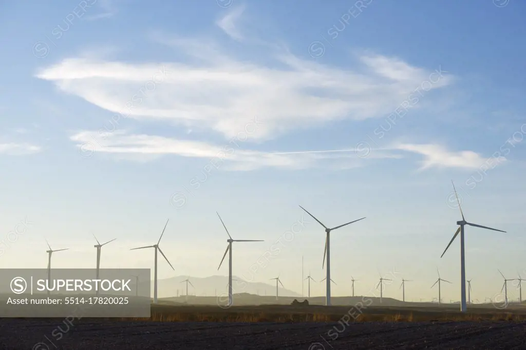Wind turbines for sustainable energy production in Spain.
