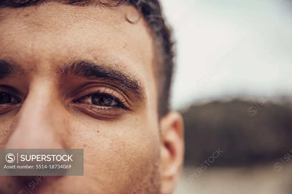 Close-up of a man's looking at camera