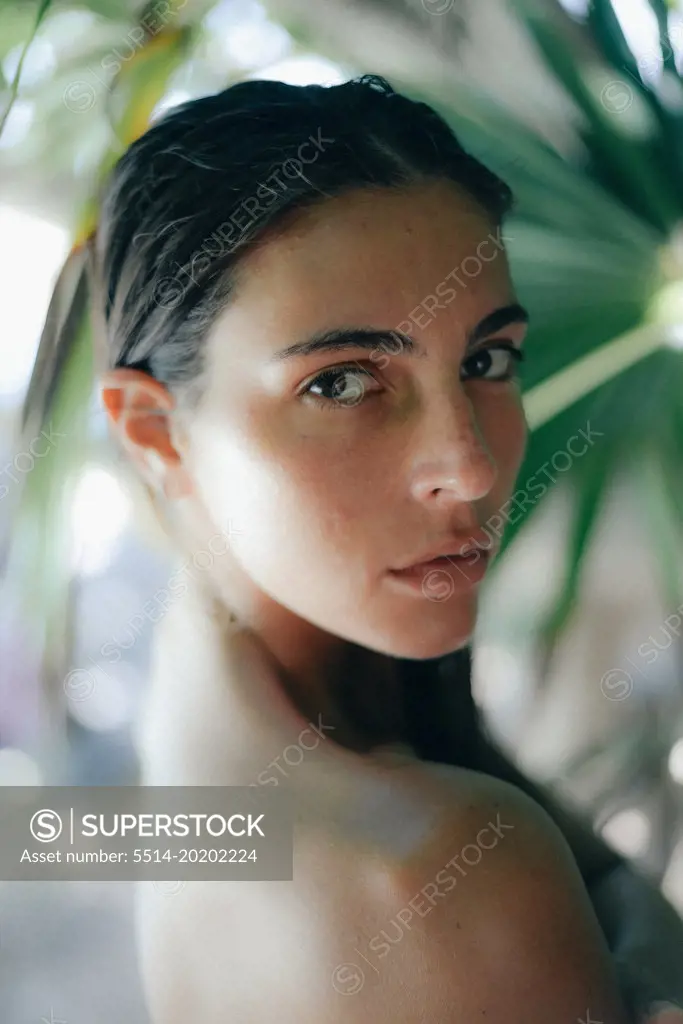 color portrait of a beauty latin girl