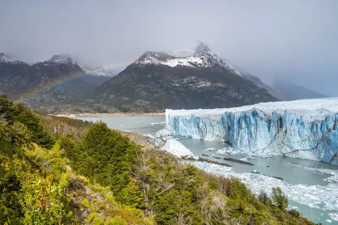 Idyllic view of rainbow over Perito Moreno Glacier, Patagonia, Argentina