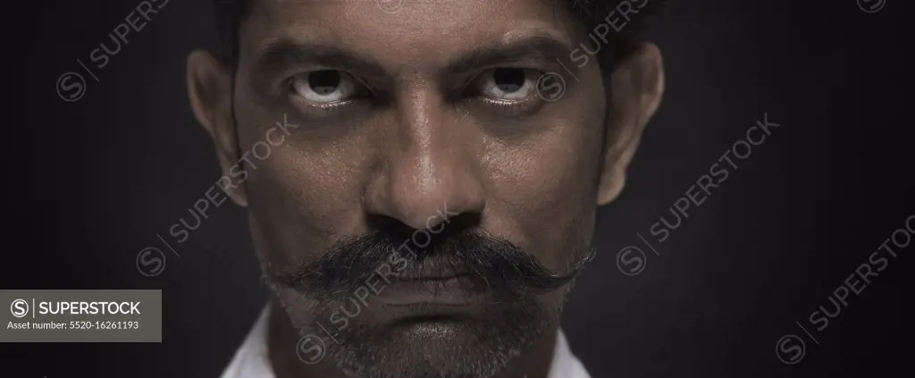 Close up of rural male Indian farmer