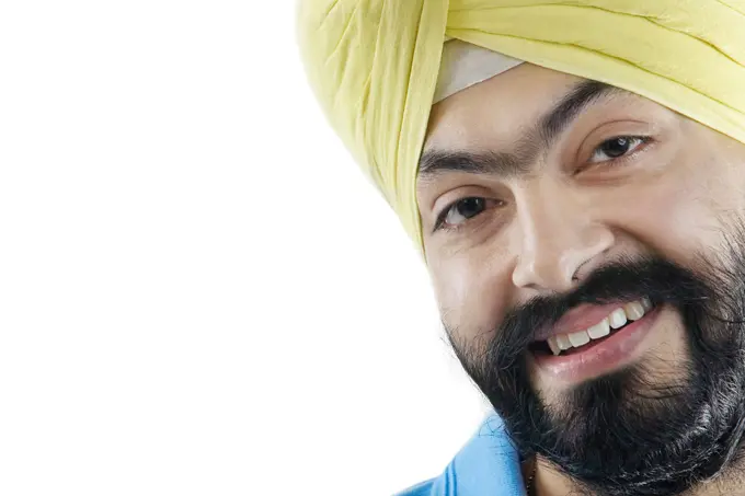 Portrait of a Sikh man smiling