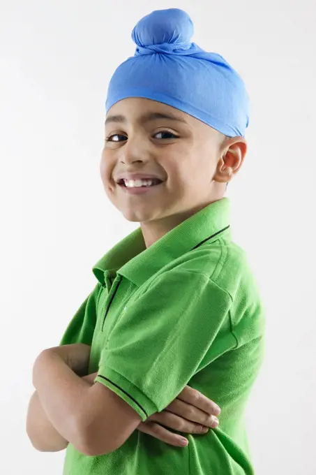 Portrait of a Sikh boy