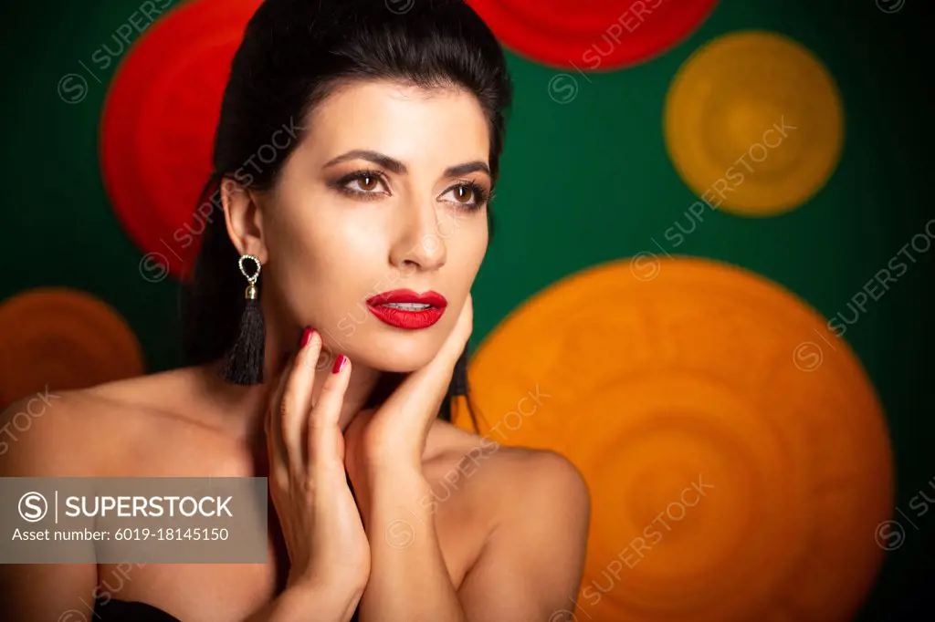 model face portrait fashion makeup