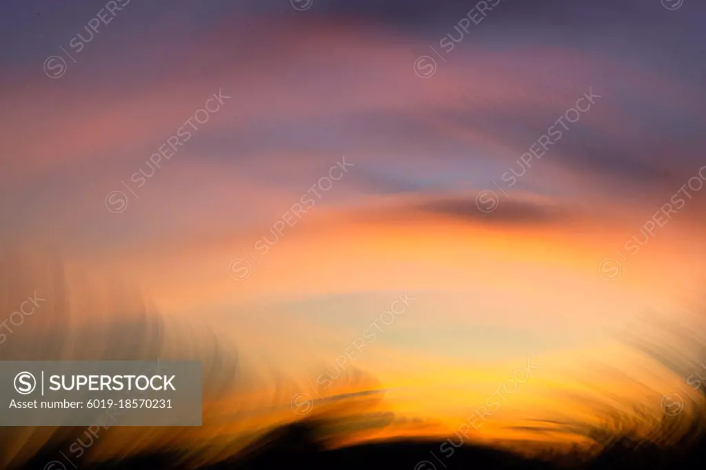 Happy and Joyous Creative Sunset with Purple and Orange Hues