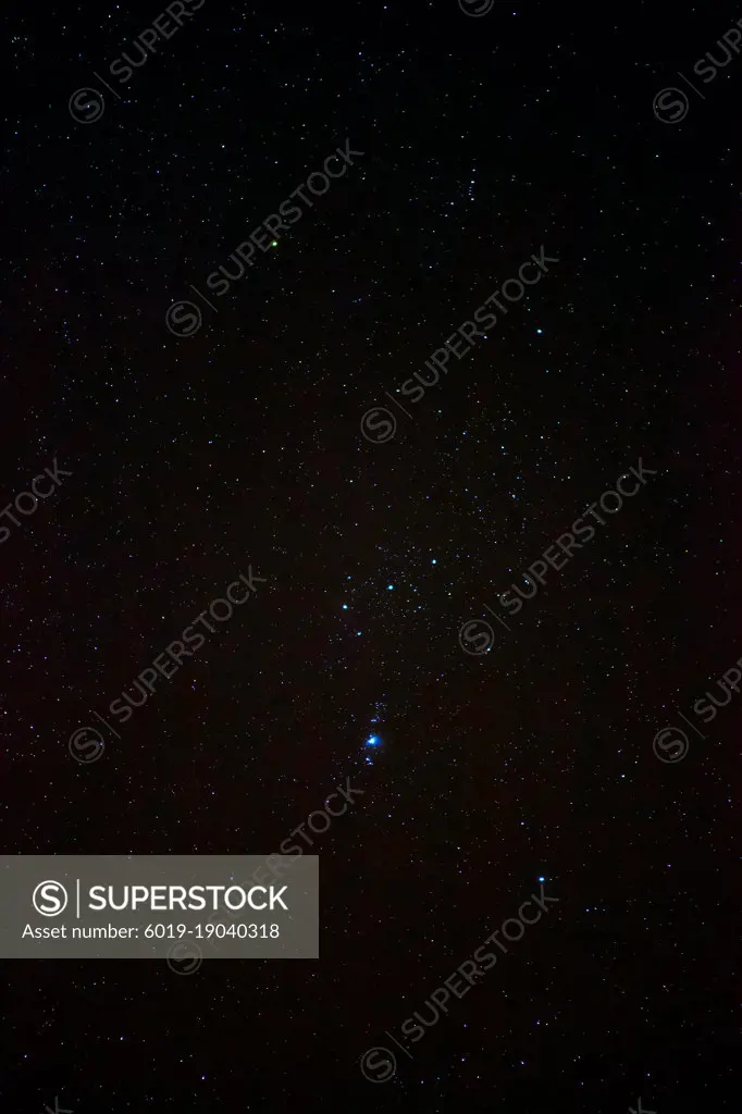 The Constellation of Orion and surrounding stars