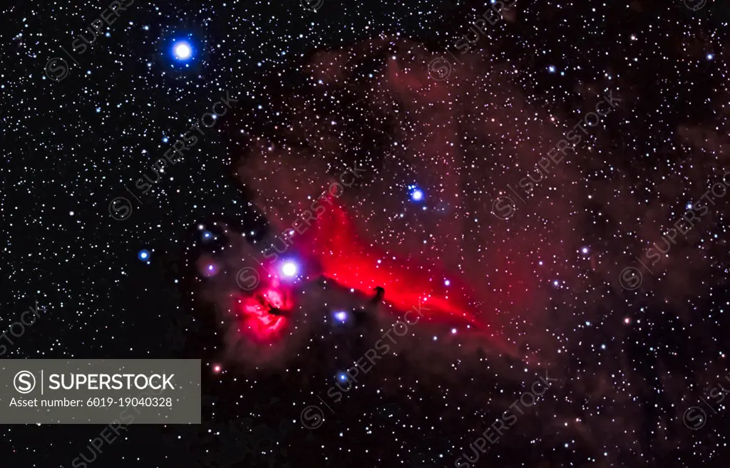 The beautiful red emission of the Horsehead Nebula