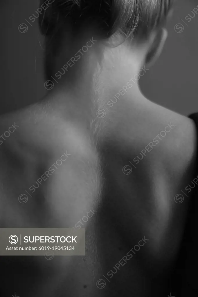 Black and white photo of body parts, Details of body  beautiful girl