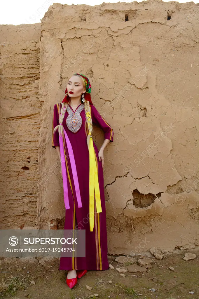 Turkmen Girl In Pink Dress
