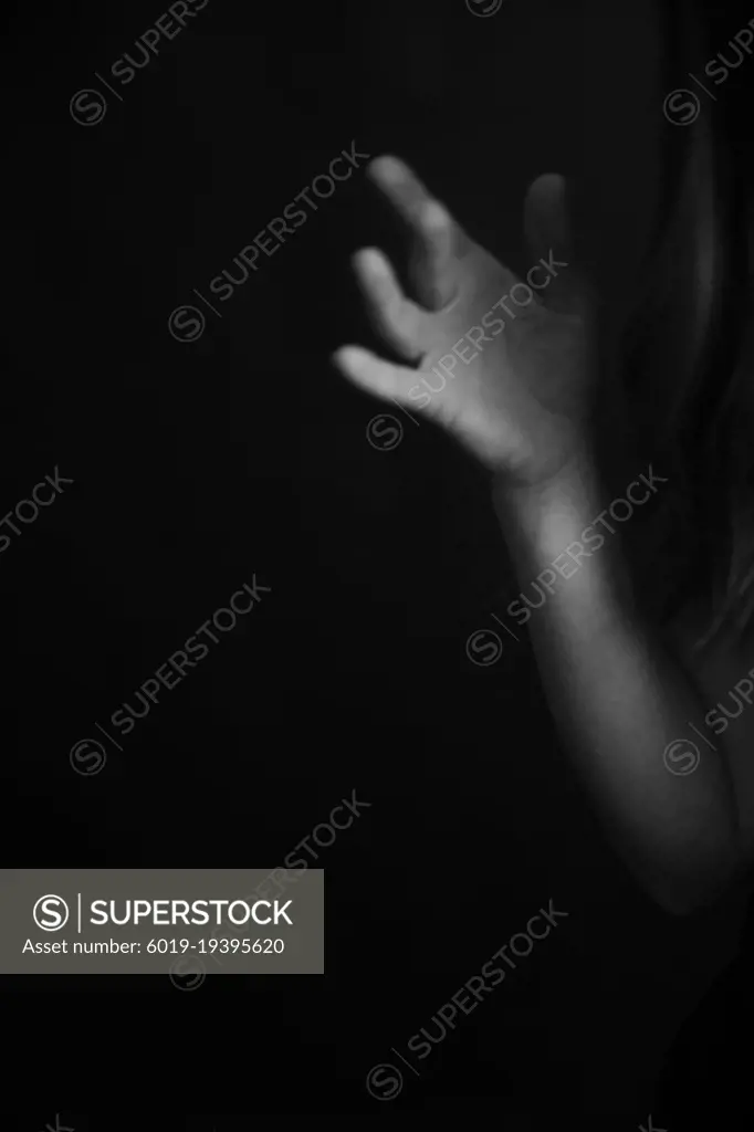 details of body black and white portrait of beautiful girl