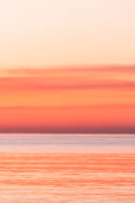 An abstract view of the sunset creating a pastel gradient