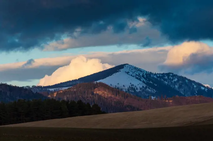 View of Velka Fatra mountains in Turiec region, Slovakia.