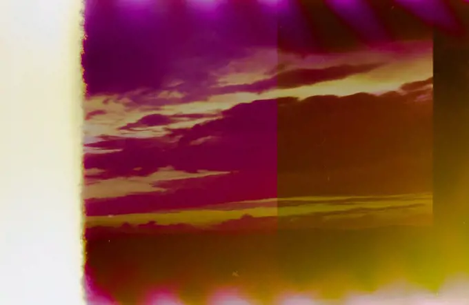 Abstract Pink and Yellow Landscape Textured Film Background