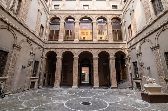 detail of the atrium of the town of terni