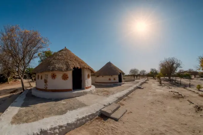 Replica of traditional huts of Kutch