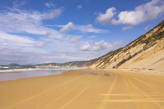 Empty Rainbow Beach in Australia