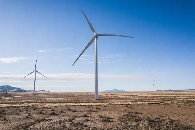 Wind turbines in New Mexico producing alternative green energy