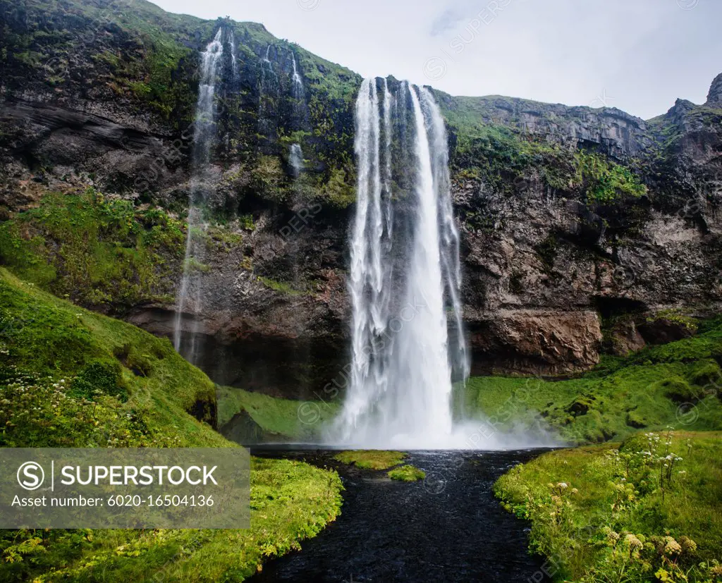 Skógafoss aka skogafoss waterfall, Southern Iceland, Scandinavia, Europe